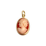Pendentif d'occasion or 750 jaune camee - vue 1