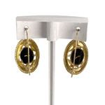 Boucles d'oreilles d'occasion or 750 jaune onyx - vue 3
