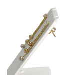 Boucles d'oreilles d'occasion or 750 3 tons zirconias - vue 3