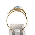 Bague d'occasion or 750 2 tons topaze bleue traitée - vue 3