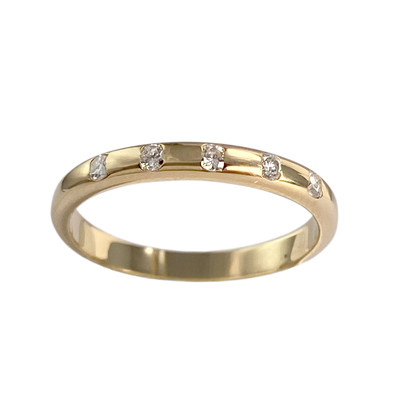 Bague d'occasion or 750 jaune diamant - vue 1