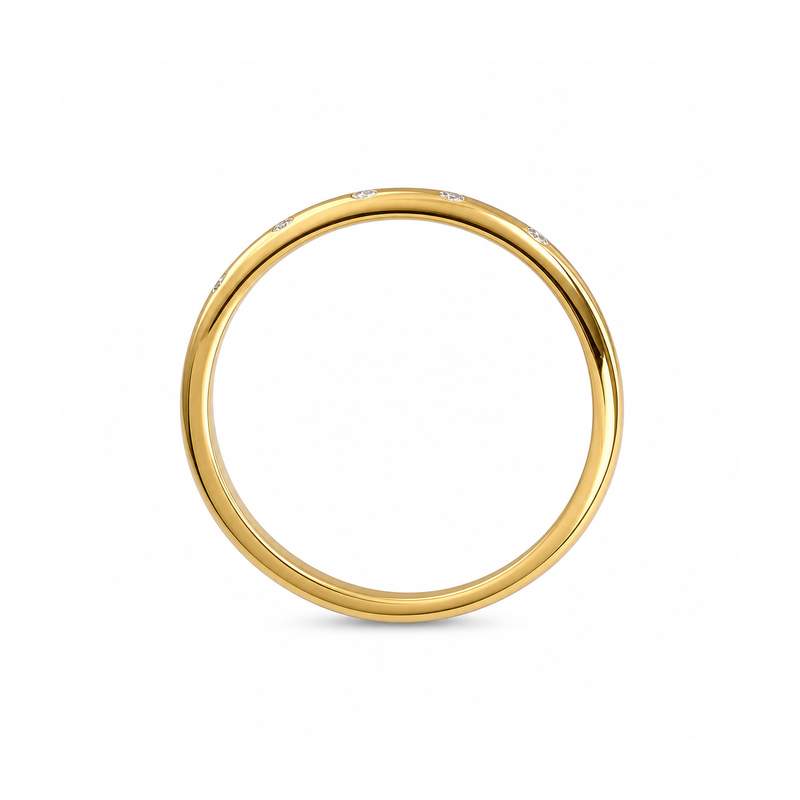 Second-hand gold 750 yellow diamond ring - view 3