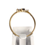 Bague d'occasion or 750 jaune saphir diamant - vue 3