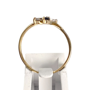 Bague d'occasion or 750 jaune saphir diamant