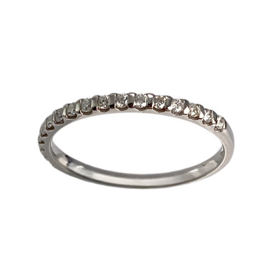 Bague d'occasion or 750 blanc diamants