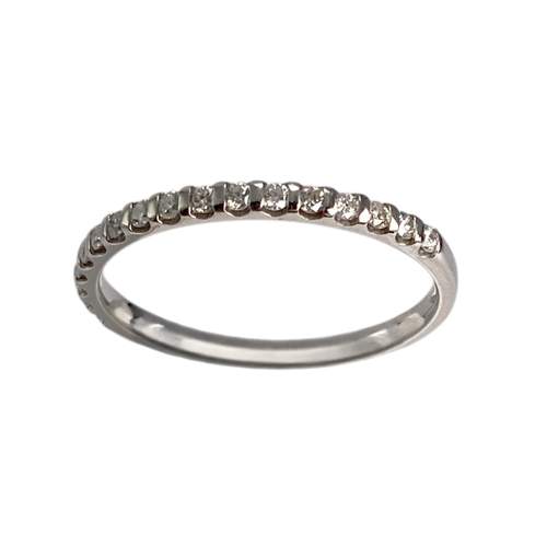 Bague d'occasion or 750 blanc diamants