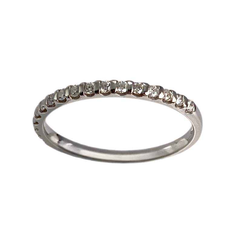 Bague d'occasion or 750 blanc diamants - vue 1