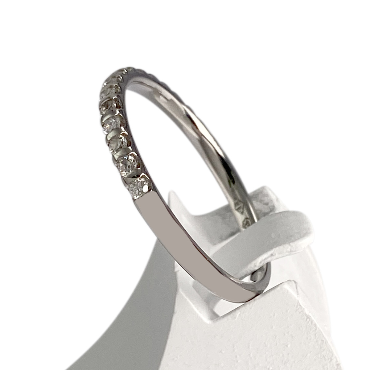 Bague d'occasion or 750 blanc diamants - vue 2
