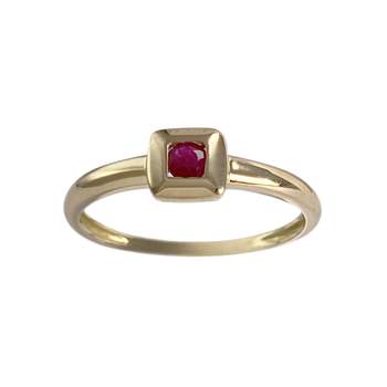 Bague d'occasion or 750 jaune rubis