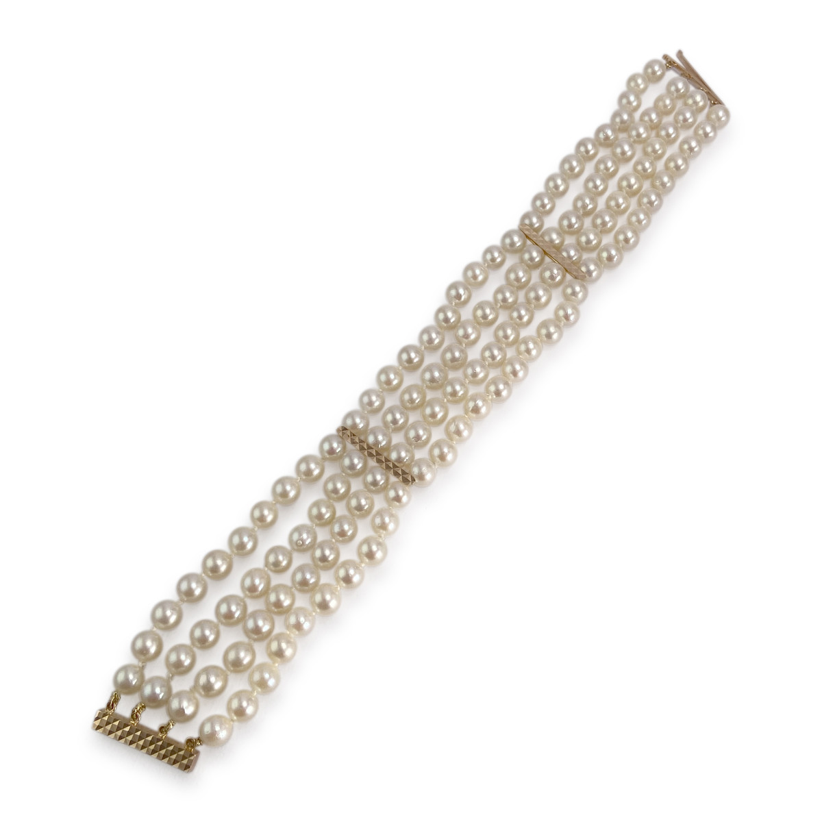 Bracelet d'occasion or 750 jaune perles de culture - vue 2