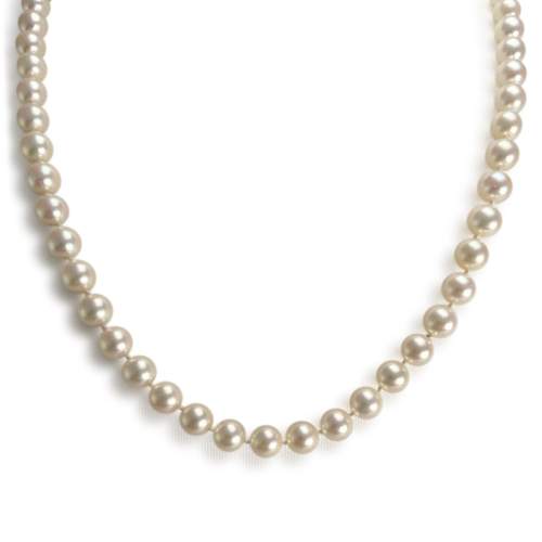 Secondhand necklace 750 yellow gold japanese cultured pearl