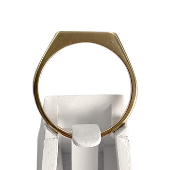 Second-hand gold 750 yellow diamond sapphire ring