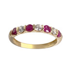 Bague d'occasion or 750 jaune rubiszirconias - vue 1