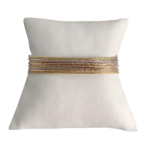 Bracelet d'occasion 3 ors 750  maille fantaisie