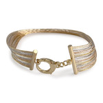 Bracelet d'occasion 3 ors 750  maille fantaisie - vue 2