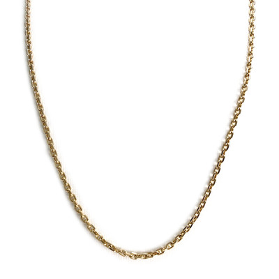 Chaîne d'occasion or 750 jaune maille forcat 51 cm