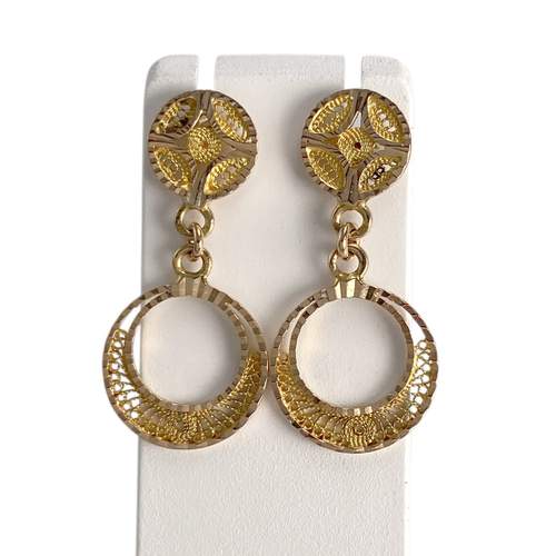 Boucles d'oreilles d'occasion or 750 jaune