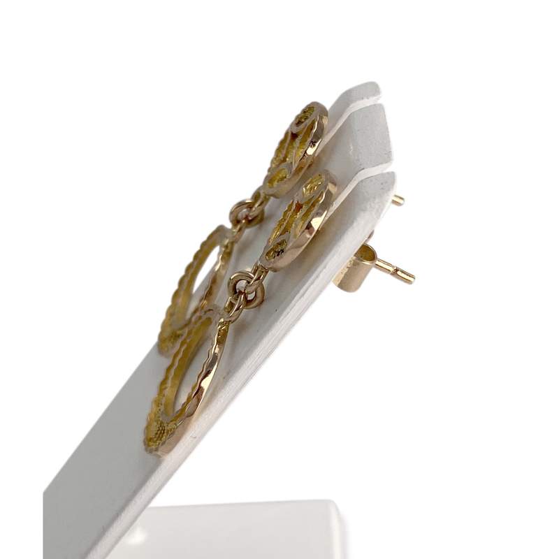 Boucles d'oreilles d'occasion or 750 jaune - vue 2