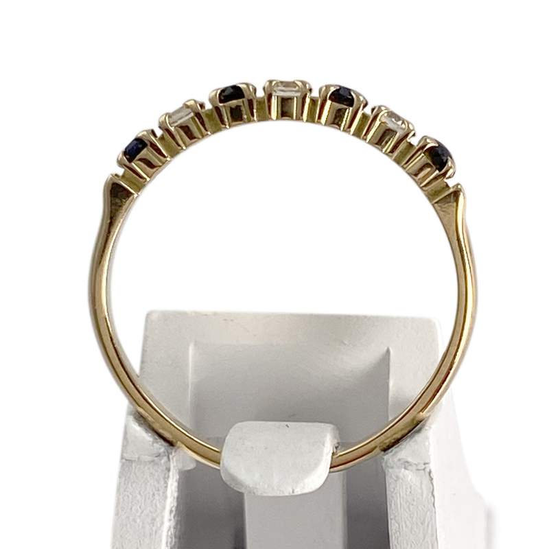 Bague d'occasion or 750 jaune saphirzirconias - vue 3