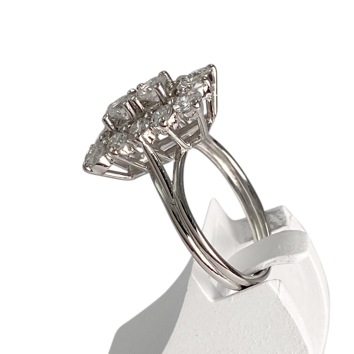 Bague d'occasion or 750 blanc diamant - vue 2