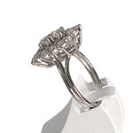 Bague d'occasion or 750 blanc diamant - vue 2
