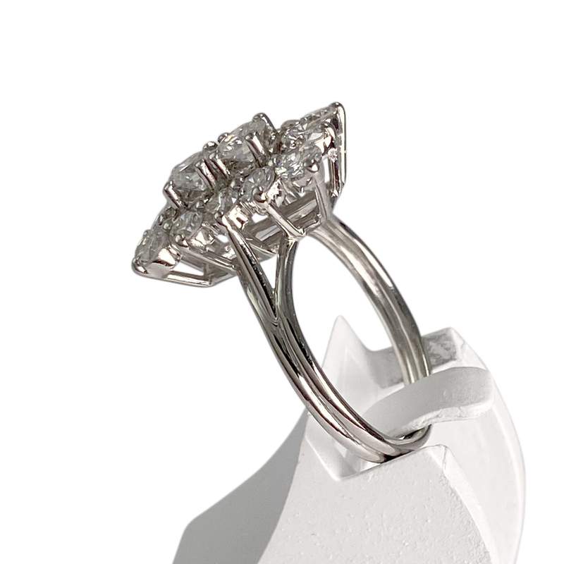 Bague d'occasion or 750 blanc diamant - vue 2