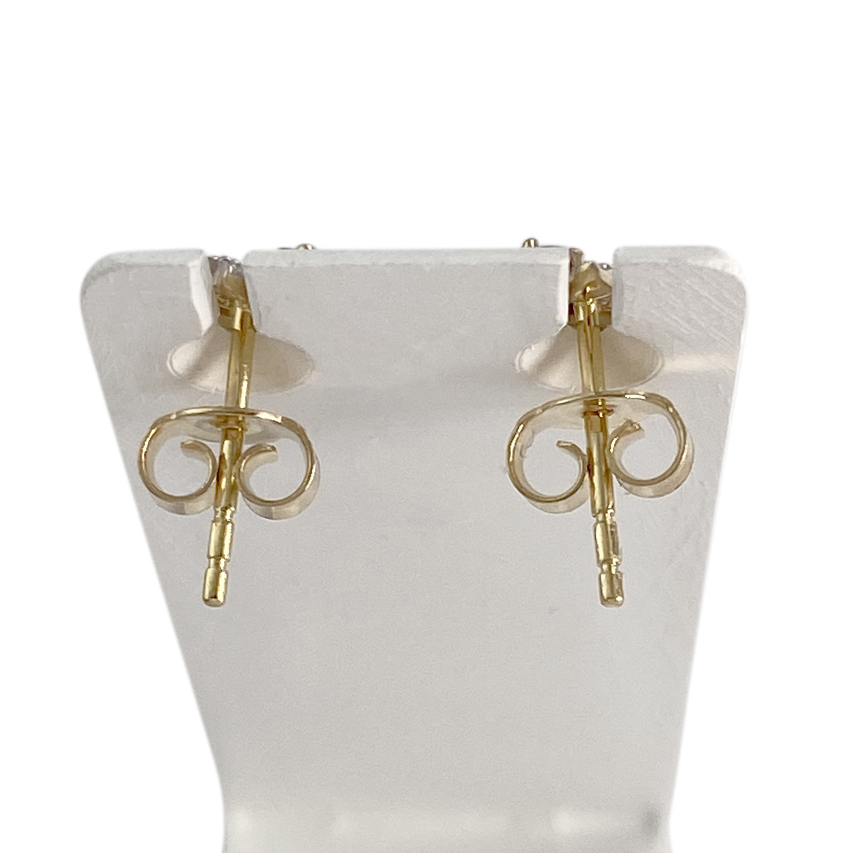 Boucles d'oreilles d'occasion or 750 2 tons rubis saphir émeraude diamant - vue 3