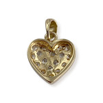 Pendentif d'occasion or 750 2 tons coeur zirconias - vue 2