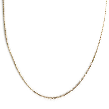 Used 750 yellow gold chain, 45 cm, forcat link