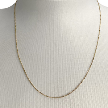 Used 750 yellow gold chain, 45 cm, forcat link