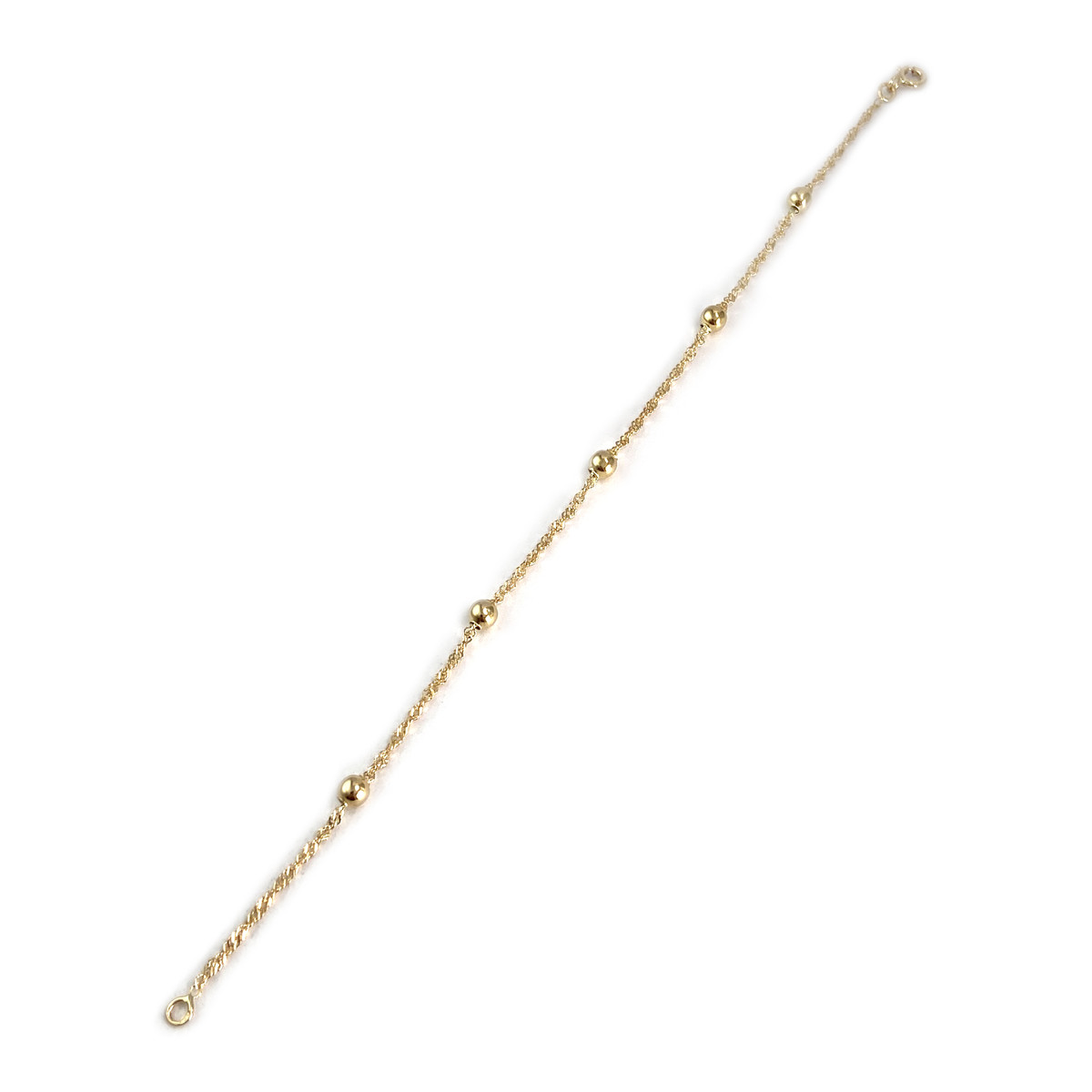 Bracelet d'occasion or 750 jaune maille torsadee - vue 2