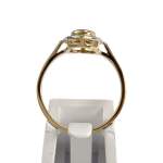 Bague d'occasion or 750 2 tons saphir diamant - vue 3