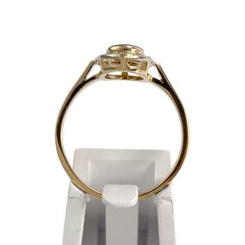 Bague d'occasion or 750 2 tons saphir diamant