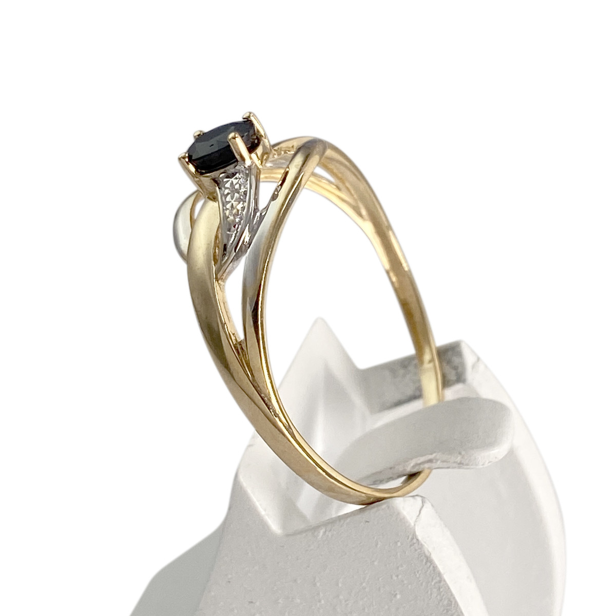 Bague d'occasion or 750 2 tons saphir - vue 2