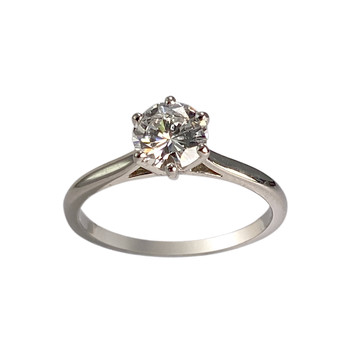 Solitaire d'occasion or 750 blanc diamant