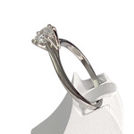 Solitaire d'occasion or 750 blanc diamant - vue 2