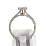 Solitaire d'occasion or 750 blanc diamant - vue 3