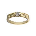 Bague d'occasion or 750 jaune diamant - vue 1