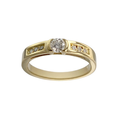 Bague d'occasion or 750 jaune diamant - vue 1