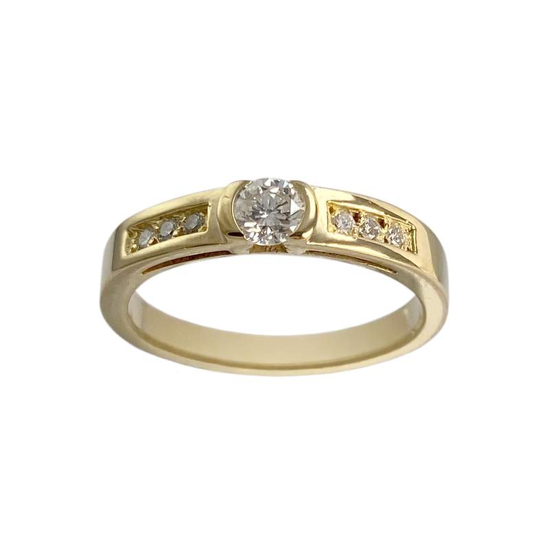 Bague d'occasion or 750 jaune diamant - vue 1
