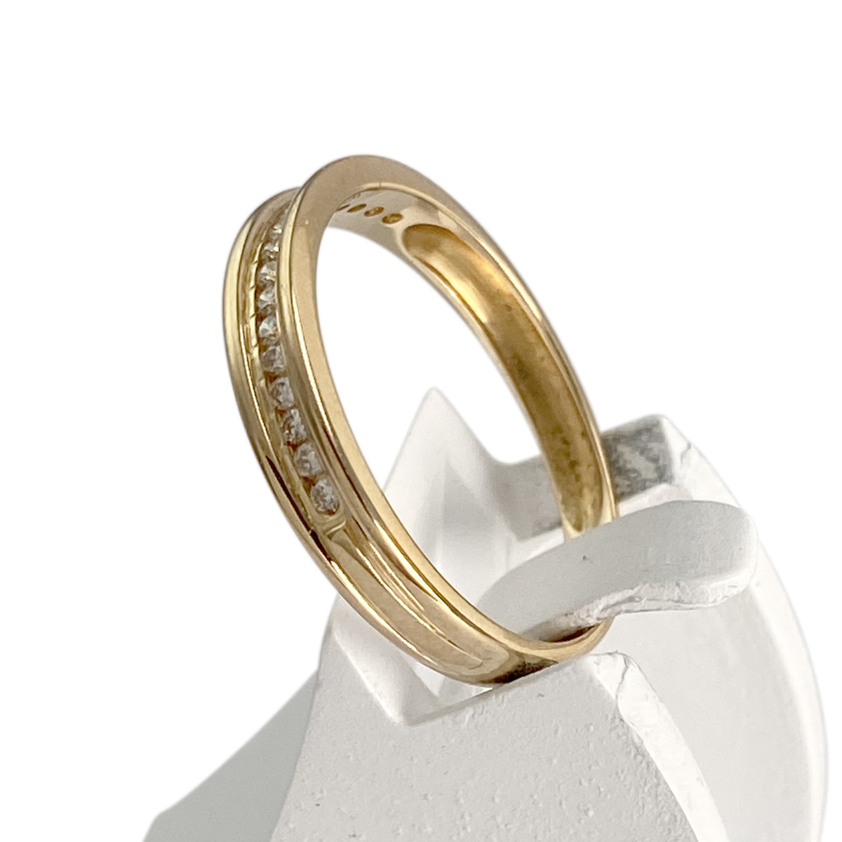 Bague d'occasion or 750 jaune diamant - vue 2