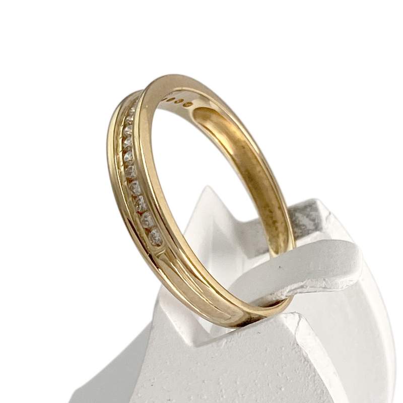 Bague d'occasion or 750 jaune diamant - vue 2