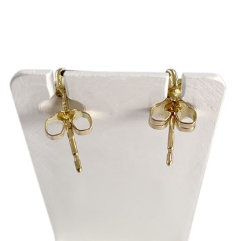 Boucles d'oreilles d'occasion or 750 jaune saphir diamant