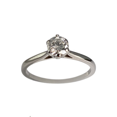 Bague d'occasion or 750 blanc diamant - vue 1