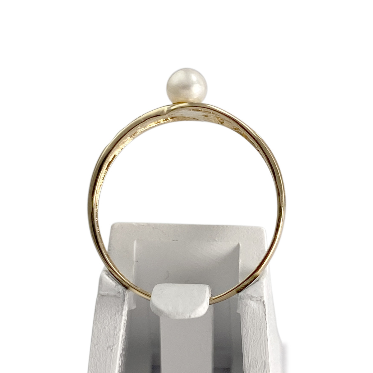 Bague d'occasion or 750 jaune perle de culture - vue 3