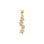 Pendentif d'occasion or 750 2 tons etoile diamant - vue 1