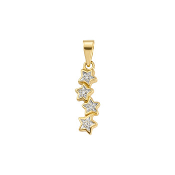 Pendentif d'occasion or 750 2 tons etoile diamant