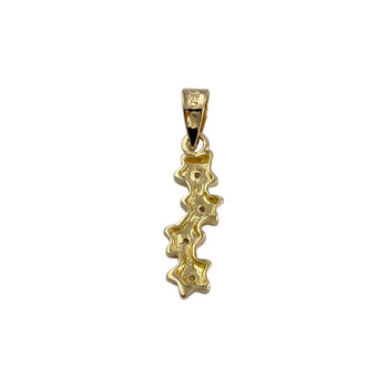 Pendentif d'occasion or 750 2 tons etoile diamant