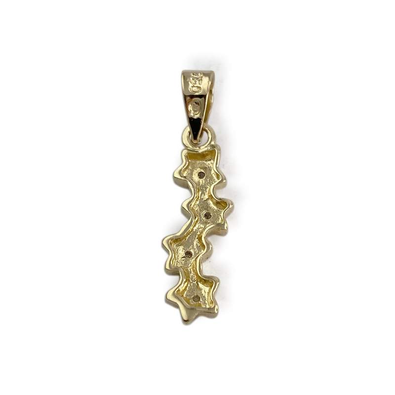 Pendentif d'occasion or 750 2 tons etoile diamant - vue 2