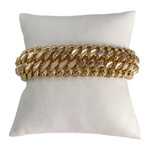 Bracelet d'occasion or 750 jaune maille américaine - vue 1